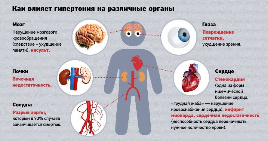влияние гипертонии на органы