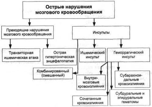 Классификация расстройств мозгового кровообращения