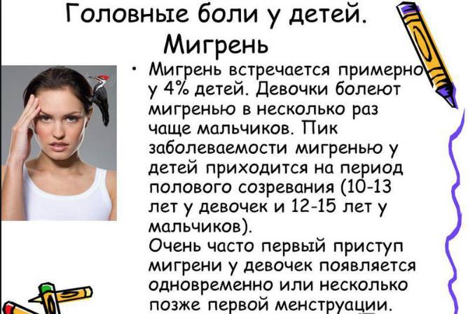 Причины и симптомы мигрени у детей, первая помощь при приступе, лечение и профилактика