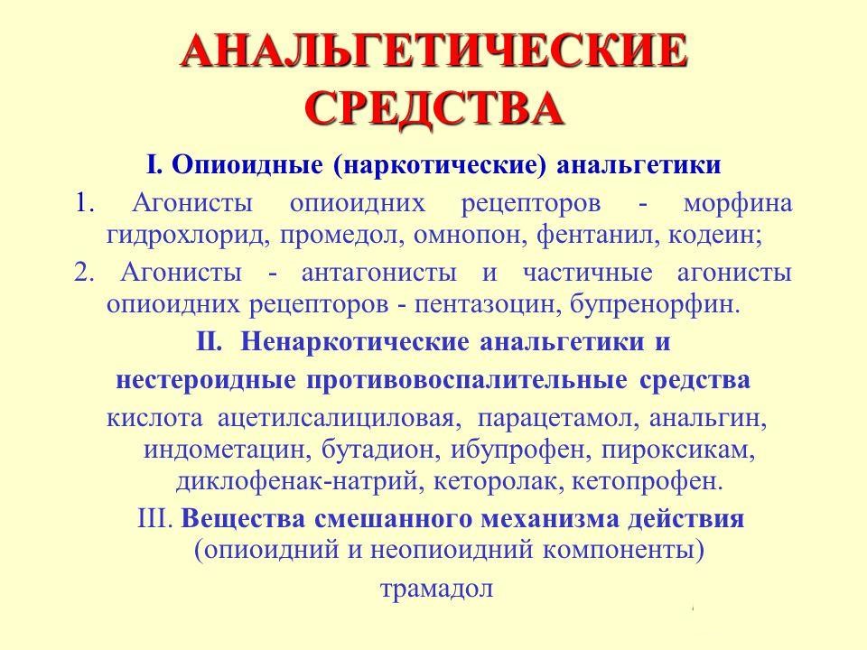 анальгетики