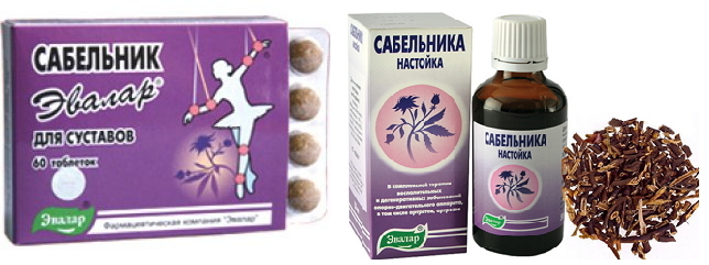 Сабельник эвелар, таблетки, настойки